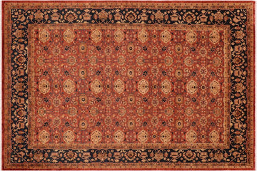handmade Transitional Kafkaz Chobi Ziegler Red Blue Hand Knotted RECTANGLE 100% WOOL area rug 9 x 12